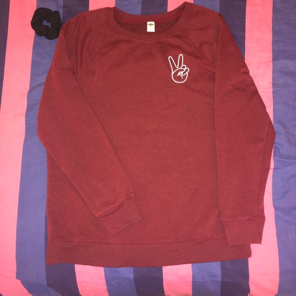 Old Navy Tops - Old Navy Peace Sign Crew Neck